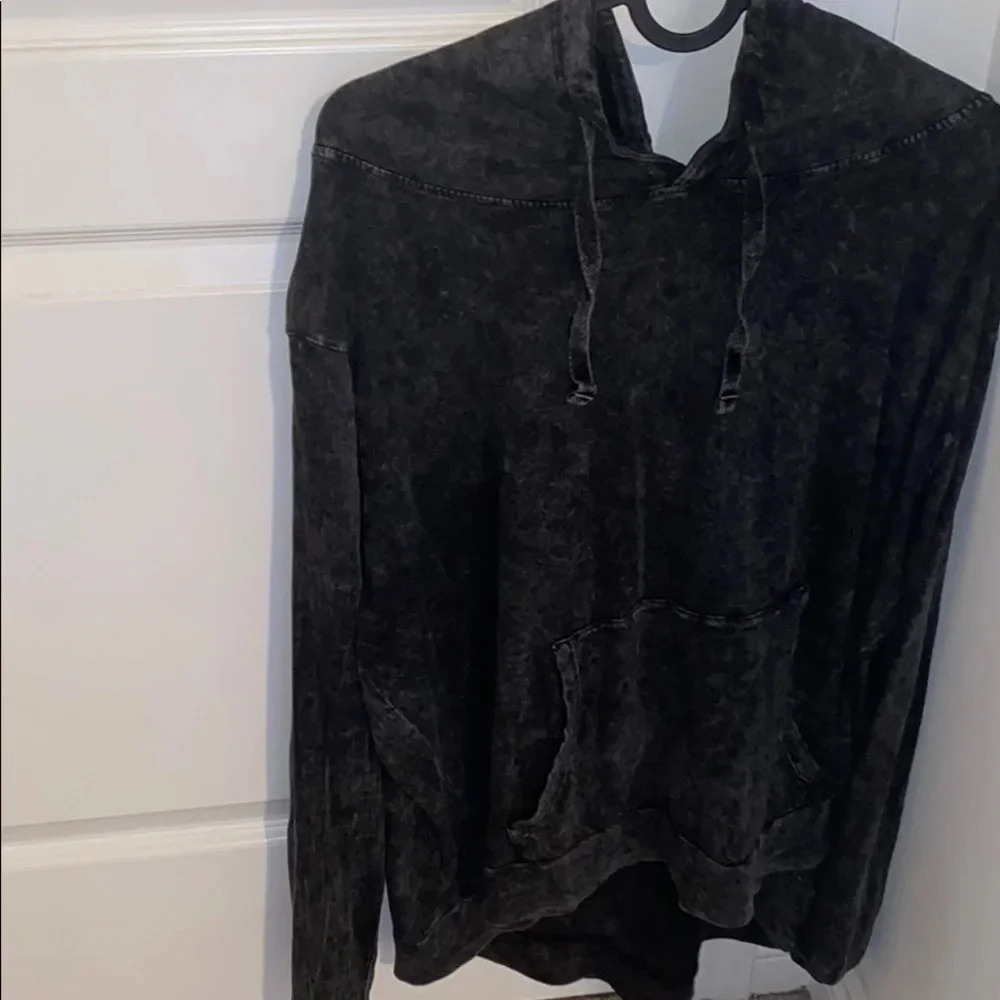 Charcoal grey  wash tie dye hoodie Sz L